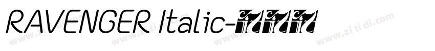 RAVENGER Italic字体转换